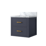 Lexora Castor 20 inch W x 18 in D Blue Single Bath Wall Hung Vanity Cabinet and Acrylic Top - LVC20SE500