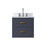 Lexora Castor 20 inch W x 18 in D Blue Single Bath Wall Hung Vanity Cabinet, Acrylic Top, and Faucet Set - LVC20SE501