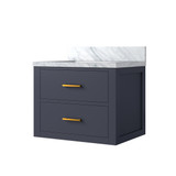 Lexora Castor 24 inch W x 18 in D Blue Single Bath Wall Hung Vanity Cabinet and Acrylic Top - LVC24SE500