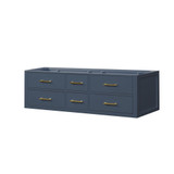 Lexora Castor 60 inch W Blue Double Sink Wall Hung Vanity Cabinet - LVC60DE000