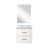 Lexora Castor 20 inch W x 18 in D White Single Bath Wall Hung Vanity Cabinet Acrylic Countertop and 18 in Mirror - LVC20SA510