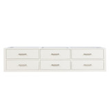 Lexora Castor 80 inch W White Double Sink Wall Hung Vanity Cabinet - LVC80DA000