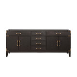 Lexora Laurel 80 inch W Brown Oak Double Sink Vanity Cabinet - LVL80DK000