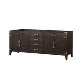 Lexora Laurel 80 inch W Brown Oak Double Sink Vanity Cabinet - LVL80DK000