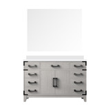 Lexora Laurel 48 inch W White Oak Vanity Cabinet, White Quartz Top, and 46 in Mirror - LVL48SM210