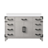Lexora Laurel 48 inch W White Oak Vanity Cabinet and Cultured Marble Top - LVL48SM300