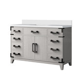 Lexora Laurel 48 inch W White Oak Vanity Cabinet and Cultured Marble Top - LVL48SM300