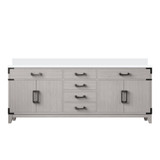 Lexora Laurel 80 inch W White Oak Double Sink Vanity Cabinet and White Quartz Top - LVL80DM200