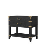 Lexora Norwalk 36 inch W Black Oak Vanity Cabinet - LVN36SJ000