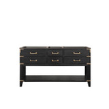 Lexora Norwalk 60 inch W Black Oak Double Sink Vanity Cabinet - LVN60DJ000