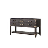 Lexora Norwalk 60 inch W Brown Oak Double Sink Vanity Cabinet - LVN60DK000