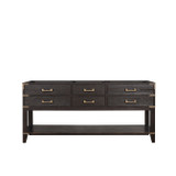 Lexora Norwalk 72 inch W Brown Oak Double Sink Vanity Cabinet - LVN72DK000