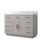 Lexora Abbey 48 inch W White Oak Vanity Cabinet and Carrara Marble Top - LVA48SM100