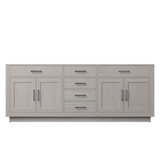 Lexora Abbey 84 inch W White Oak Double Sink Vanity Cabinet - LVA84DM000