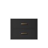 Lexora Castor 24 inch W x 18 in D Black Single Bath Wall Hung Vanity Cabinet - LVC24SL000