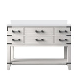 Lexora Norwalk 48 inch W White Oak Vanity Cabinet and White Quartz Top - LVN48SM200