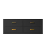 Lexora Castor 48 inch W Black Single Bath Wall Hung Vanity Cabinet - LVC48SL000