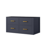 Lexora Castor 36 inch W Blue Single Bath Wall Hung Vanity Cabinet - LVC36SE000