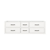 Lexora Castor 60 inch W White Double Sink Wall Hung Vanity Cabinet - LVC60DA000