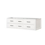Lexora Castor 60 inch W White Double Sink Wall Hung Vanity Cabinet - LVC60DA000