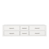 Lexora Castor 72 inch W White Double Sink Wall Hung Vanity Cabinet - LVC72DA000