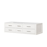 Lexora Castor 72 inch W White Double Sink Wall Hung Vanity Cabinet - LVC72DA000