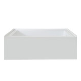 Lexora Provenza 60 in L x 30 inch W White Alcove Bathtub with Right Drain and Chrome Hardware - LBPV6030RC