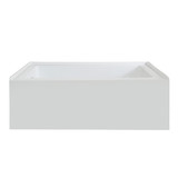 Lexora Provenza 60 in L x 32 inch W White Alcove Bathtub with Left Drain and Chrome Hardware - LBPV6032LC