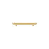 JVJ Plateau Collection Satin Brass Finish 96 mm Flat Oval Pull, Composition Solid Brass - 63404