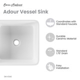 Swiss Madison SM-VS340 Adour 14'' Vessel Sink - White