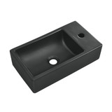 Swiss Madison 18 inch Ceramic Vanity Sink & Counter Top - Matte Black - SM-VT318MB