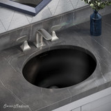 Swiss Madison SM-UM621MB Monaco 19" Ceramic Undermount Bathroom Sink - Matte Black