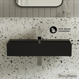 Swiss Madison SM-WS318MB Claire 22" Rectangle Wall-Mount Bathroom Sink - Matte Black Swiss Madison SM-WS318MB Claire 22" Rectangle Wall-Mount Bathroom Sink - Matte Black