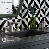 Swiss Madison SM-UM623MB Plaisir 22" Ceramic Undermount Bathroom Sink - Matte Black