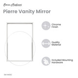 Swiss Madison SM-VM50C Pierre 35.5" Vanity Mirror - Chrome