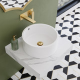 Swiss Madison SM-WSM600-SH Monaco 24" Floating Bathroom Shelf - White Marble(SM-VS252) Swiss Madison SM-WSM600-SH Monaco 24" Floating Bathroom Shelf - White Marble(SM-VS252)