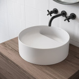 Swiss Madison SM-VS301MW Beau 16.5" Round Vessel Bathroom Sink - Matte White Swiss Madison SM-VS301MW Beau 16.5" Round Vessel Bathroom Sink - Matte White