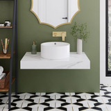 Swiss Madison SM-WSM601-SH Monaco 36" Floating Bathroom Shelf - White Marble (SM-VS252) Swiss Madison SM-WSM601-SH Monaco 36" Floating Bathroom Shelf - White Marble (SM-VS252)