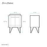 Swiss Madison SM-BV258E-C Annecy 24" Cinder Purple Bathroom Vanity - Cabinet Only