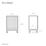 Swiss Madison SM-BV560WN-C Cascade 18" Bathroom Vanity - Brown Oak - Cabinet Only