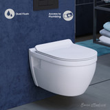 Swiss Madison SM-WT450HB Ivy Wall Hung Elongated Toilet Bowl, Black Hardware Swiss Madison SM-WT450HB Ivy Wall Hung Elongated Toilet Bowl, Black Hardware