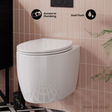 Swiss Madison SM-WT490 Classe Wall-Hung Elongated Toilet Bowl Swiss Madison SM-WT490 Classe Wall-Hung Elongated Toilet Bowl
