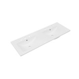 Swiss Madison SM-VT349-3 48" 3-Hole Widespread Double Sink Vanity Sink Top - Glossy White