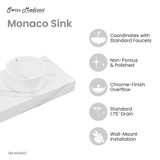 Swiss Madison SM-WSM601 Monaco 36" Floating Bathroom Shelf with Vessel Sink - White Marble Swiss Madison SM-WSM601 Monaco 36" Floating Bathroom Shelf with Vessel Sink - White Marble