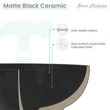 Swiss Madison SM-VT348MB 48" Vanity Sink Top - Matte Black