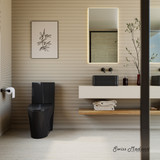 Swiss Madison SM-1T254GB St. Tropez One Piece Elongated Toilet Vortex™ Flush - Glossy Black 1.1/1.6 gpf