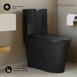 Swiss Madison SM-1T254GB St. Tropez One Piece Elongated Toilet Vortex™ Flush - Glossy Black 1.1/1.6 gpf Swiss Madison SM-1T254GB St. Tropez One Piece Elongated Toilet Vortex™ Flush - Glossy Black 1.1/1.6 gpf