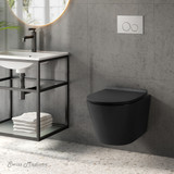Swiss Madison SM-WT465MB Calice Wall-Hung Round Toilet Bowl - Matte Black