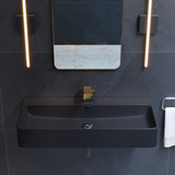 Swiss Madison SM-WS334MB Carre 36" Rectangle Wall-Mount Bathroom Sink in Matte Black