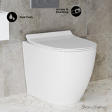 Swiss Madison SM-WK514-01C St. Tropez Back to Wall Concealed Tank Toilet Bowl Bundle in Glossy White